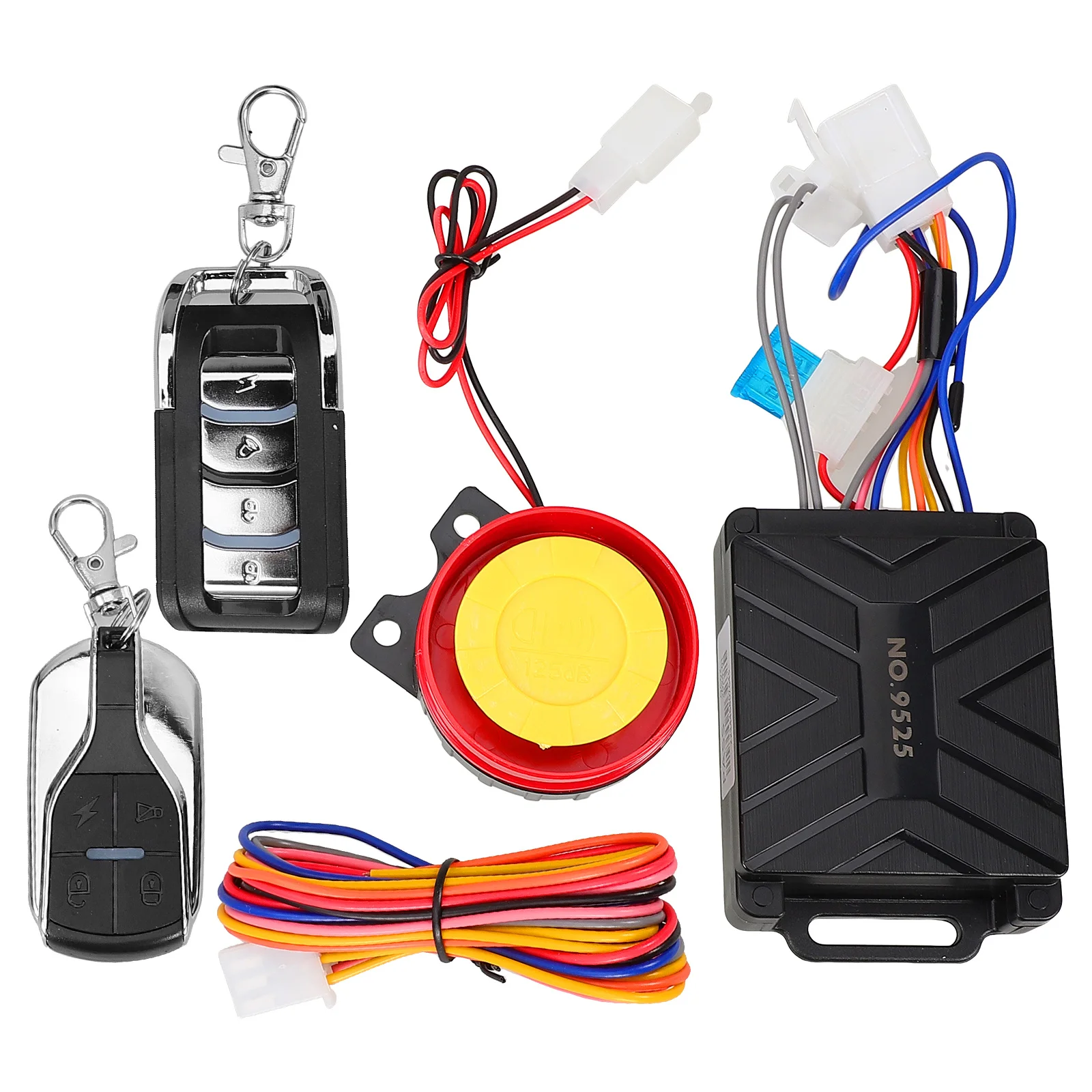 

Audible Alarm Car Alarms Sound and Light Signaling Device Motorcycle Motorbike System Kit