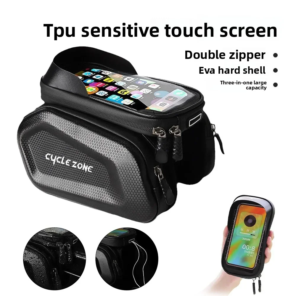 

Waterproof Hanging Cycling Bag - Wholesale Front Beam Storage Bag for MTB, Road Bikes & Phone