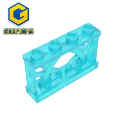 Gobricks GDS-M154 Fence Ornamented 1 x 4 x 2 with 4 Studs compatible with lego 19121 Assembles Building Blocks children's toys