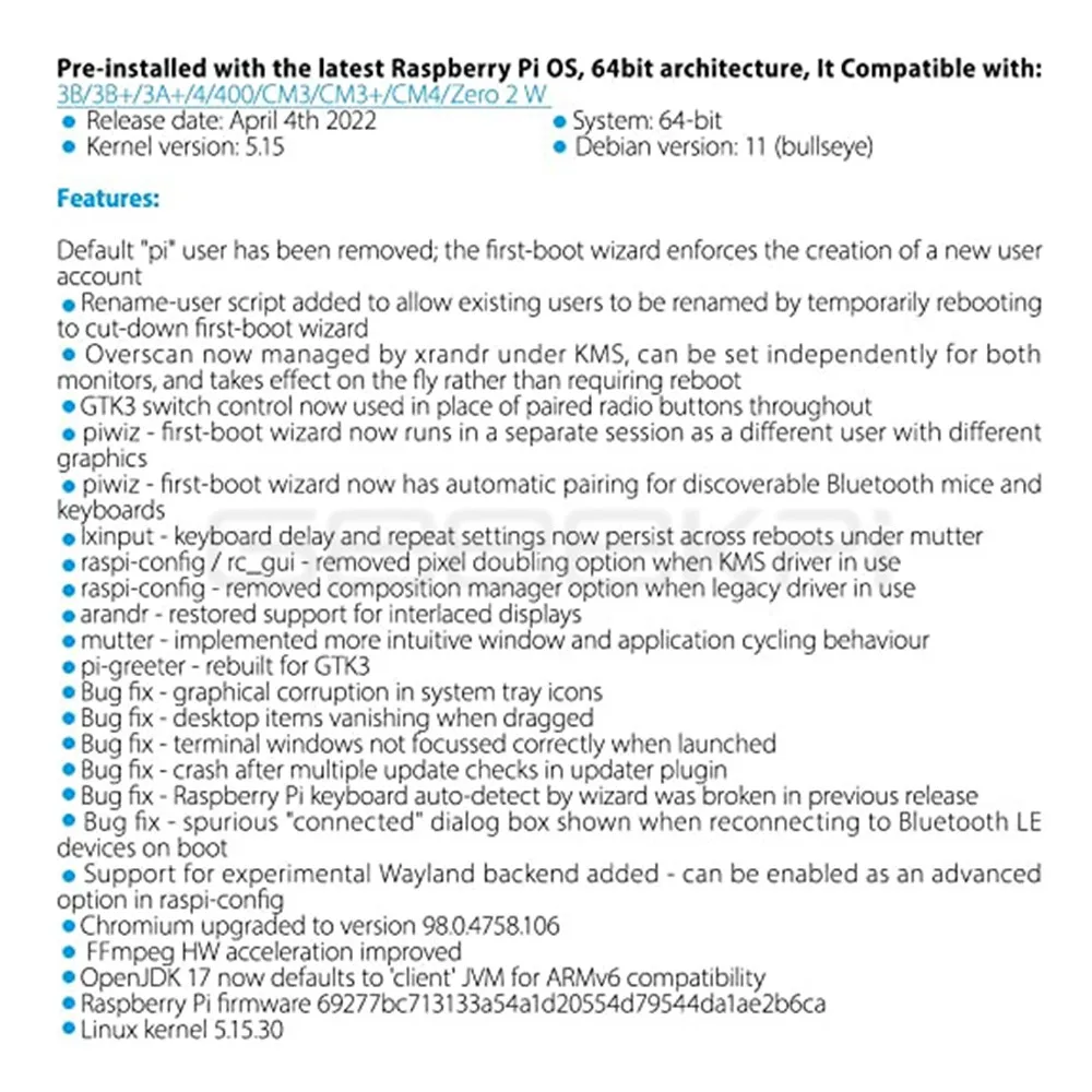 GeeekPi Preloaded (Raspberry Pi OS) SD Card for Raspberry Pi,Class 10 MicroSD Memory Card with Card Reader for All Raspberry Pi