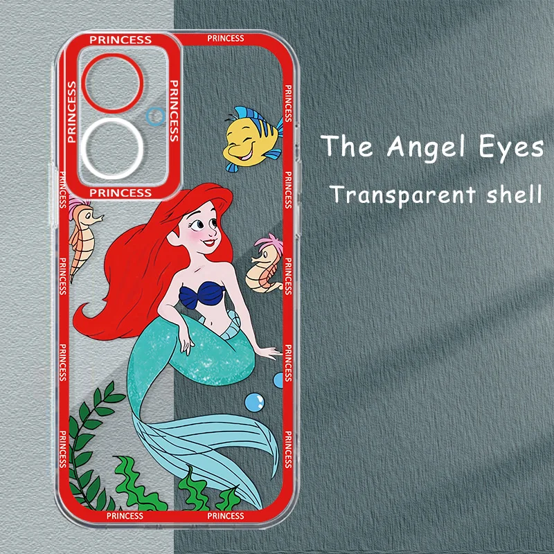 The Little Mermaid Angel Eye Phone Case For OPPO A 55 54 53 52 38 36 35 33 32 31 16 15 9 8 7 5 S E K 2019 2020 2021 Funda Soft image 6