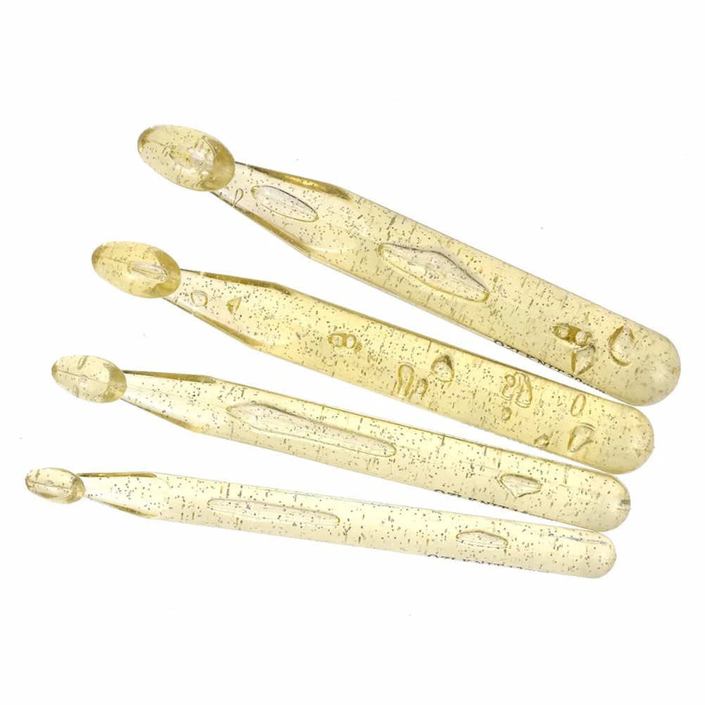 

5Pcs Professional Carpet Crochet Hooks Different Sizes Plastic Material Marked Sizes for Sofa Cushion Woven Carpets