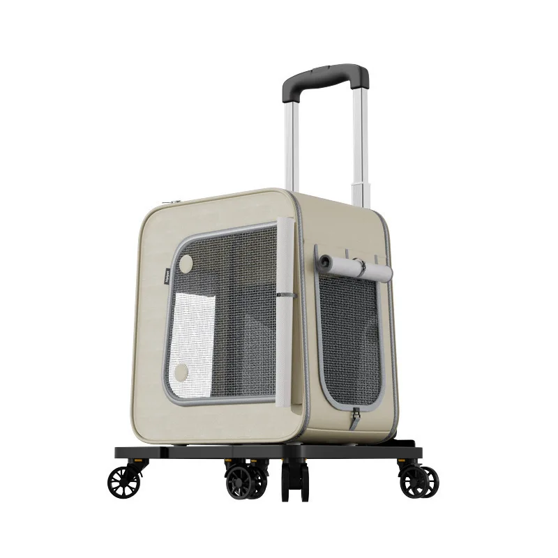 Four Seasons Universal Pet Trolley Case Going Out Portable Large Capacity Backpack Waterproof and Breathable Cat and Dog