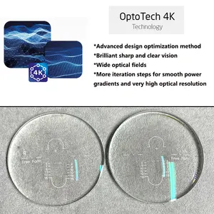 Fotochromatic progressive lens, without multifocal line, free form, 4K design, Germany Optotech, 1.56, 1.60, 1.67, 1.74 12 Main Sales Progressive Lenses Varilux - №10