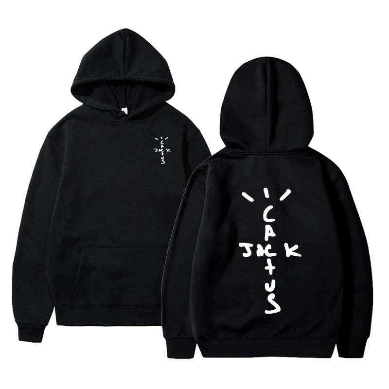 

2024 Retro Hip Hop Hoodie Cactus Jack Swag Print Fun Women's Hooded Sweatshirt Casual Pullover Harajuku Super Dalian Hoodie