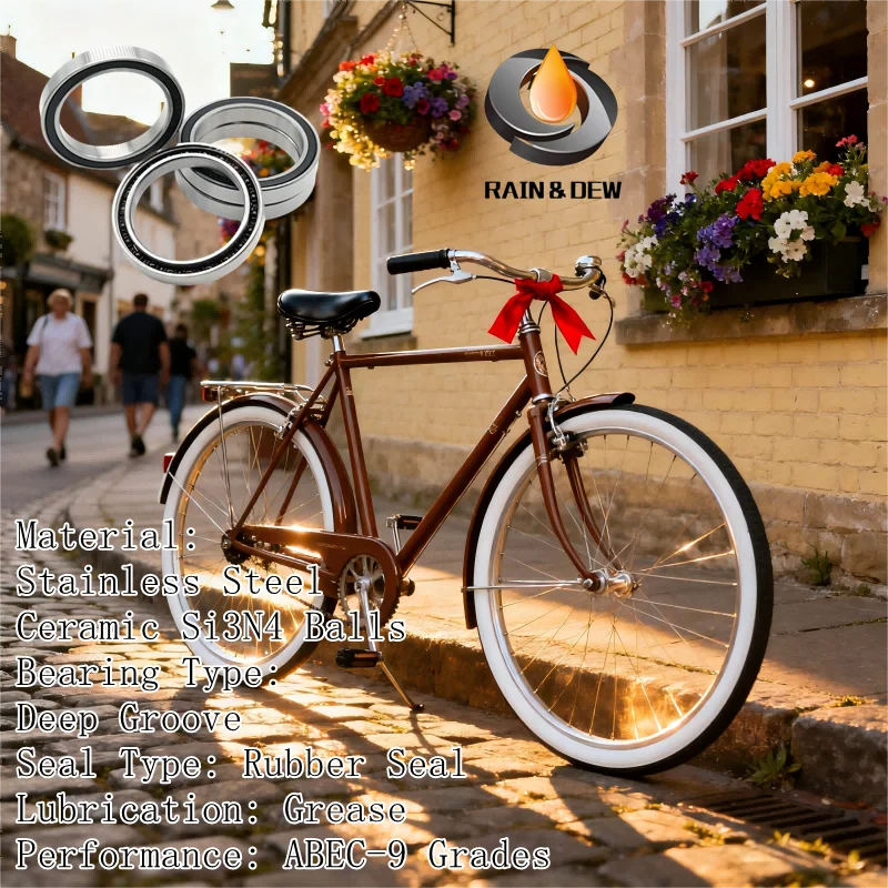 

Stainless Steel Ceramic Bearing S6805RSCB 25x37x7mm (1/2/4/6/8/10 PCS)Bottom Bracket Bearing and DT Swiss 350 Hub Bearing