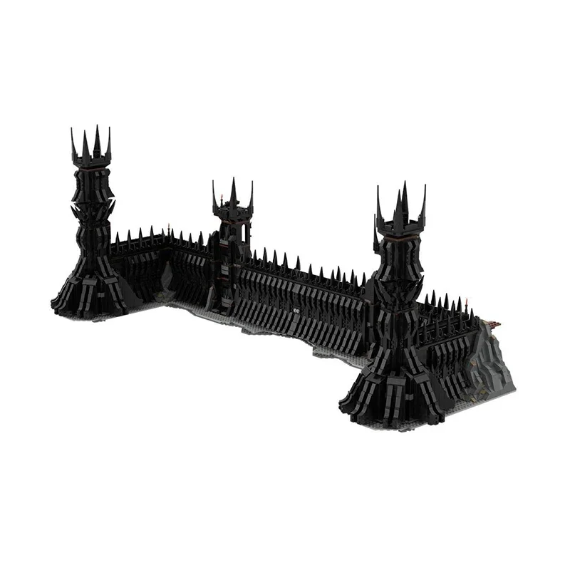 Magical Rings Movie Moc Building Blocks UCS Black Gate Model Technology Bricks DIY Assembly Street View Toys Gifts