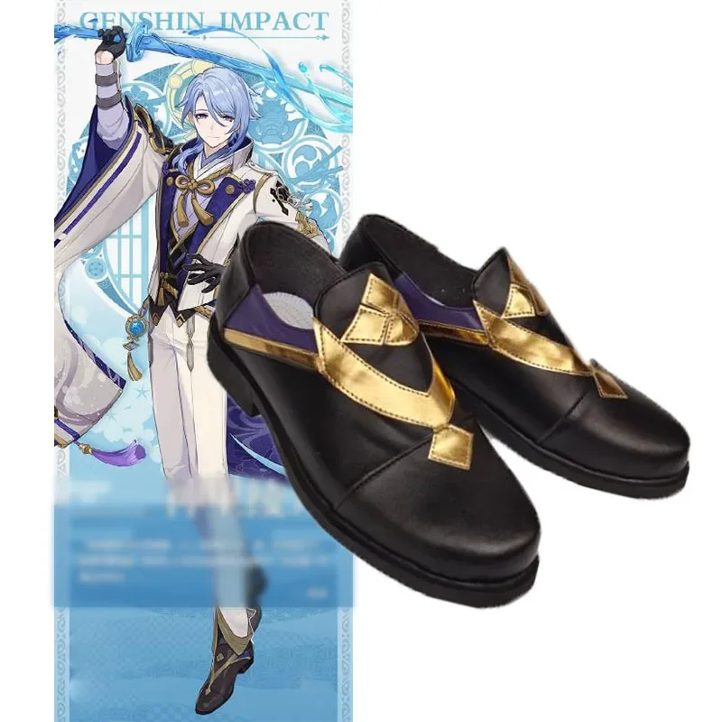 Genshin Impact Kamisato Ayato Cosplay Costume pour homme, jeu, frère, chaussures