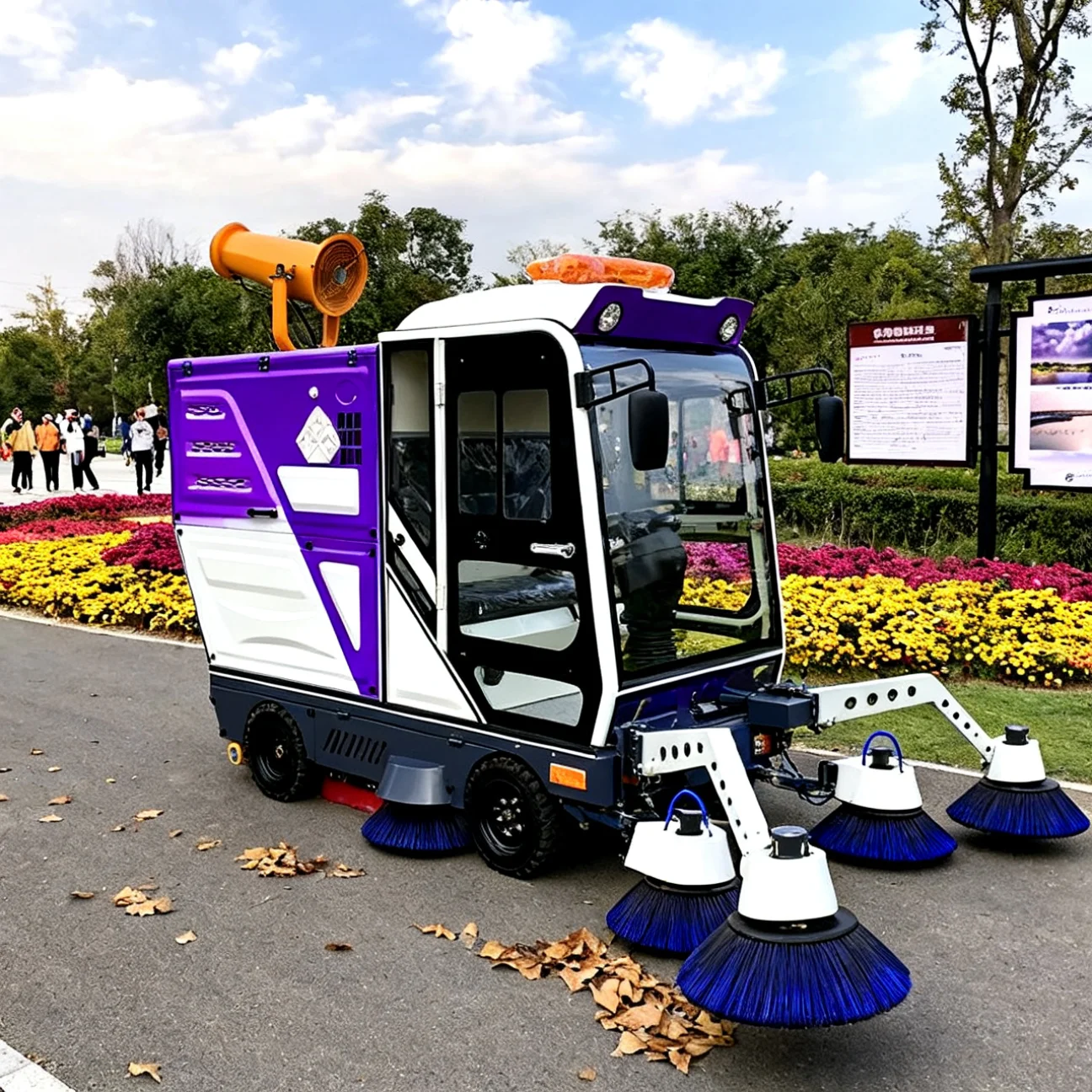 Customized Factory Direct Sales Custom Made Four-Wheel All-Round Seven-Brush Sweeper High-Efficiency Municipal Sanitation