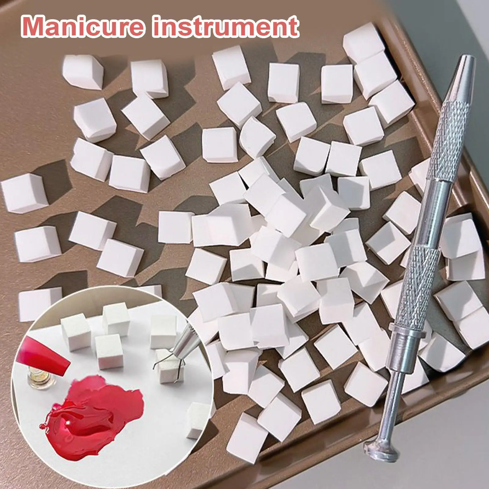 

200pcs Soft Nail Sponges For Ombres Nails Art Sponges With Grabbing Pen Nails Ombres Nails Art Tools Professional Accessories