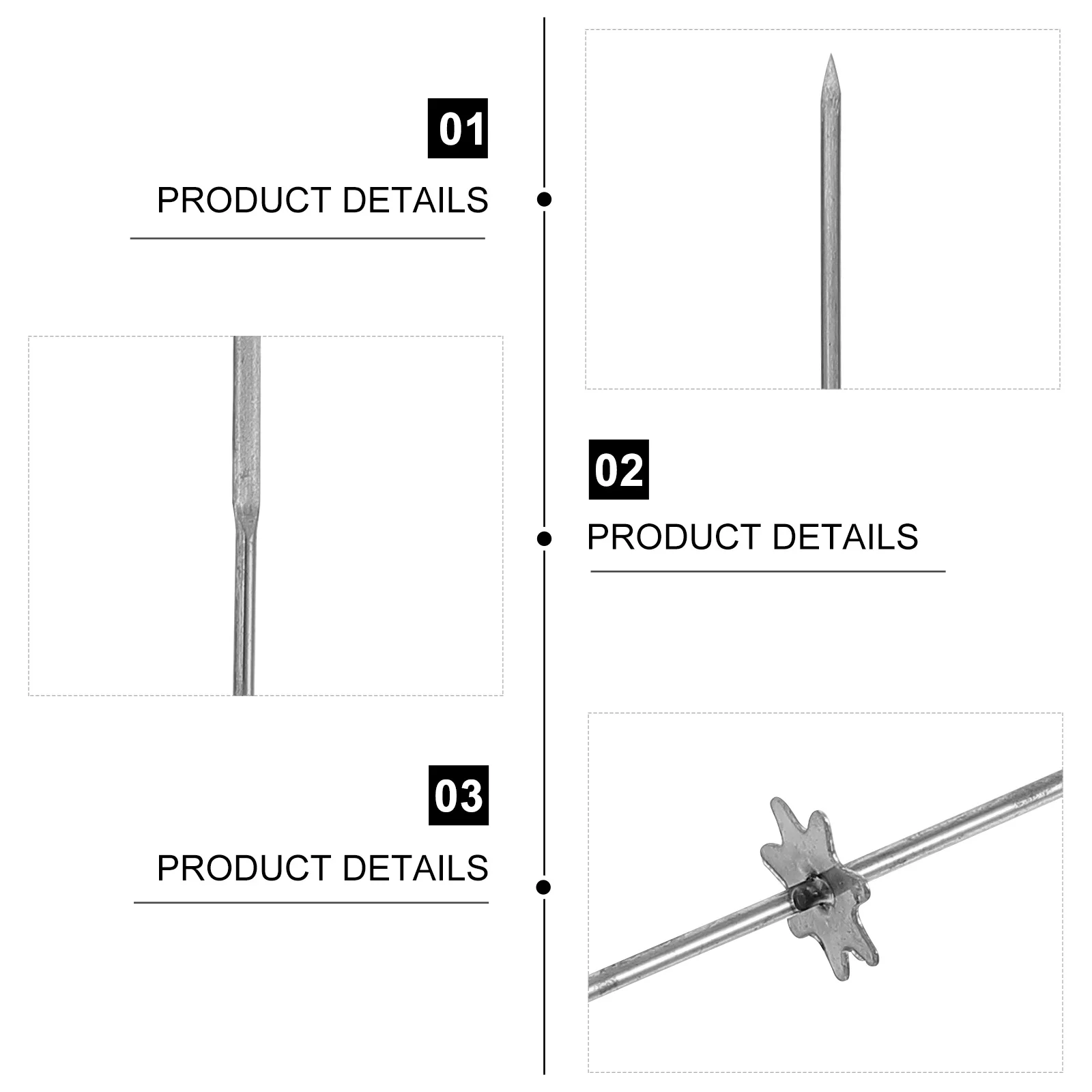 

10Pcs Stainless Steel Barbecue Skewers Gear Reusable Rust-Proof Grilling Sticks for Bbq Meat Kabobs Outdoor Family Gathering