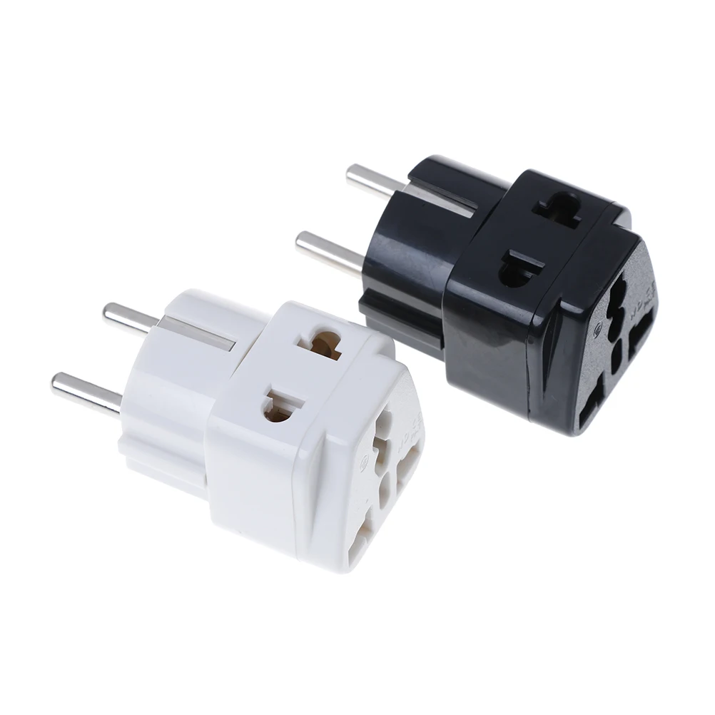 1 to 2 Splitter Germany France 5mm plug to universal UK/US/EU/AU 2/ 3 pin socket