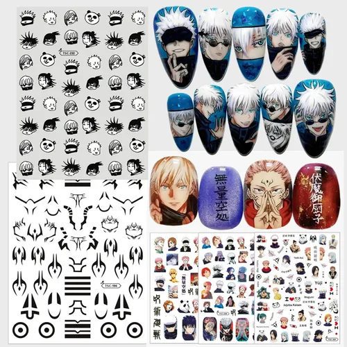 Lo más nuevo ANIME Gojo Satoru Jujutsu kaisen 3d pegatina para decoración de uñas silder TSC-232 nuevo