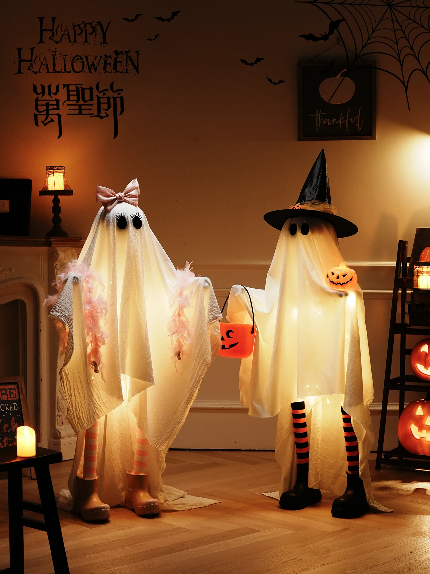 

Украшения на Хэллоуин Тыквенные фонарики Атмосфера призраков Одевание Реквизит Бар Дверь Магазин Сцена Композиция Открытые украшения