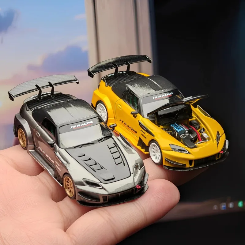 MOTORHELIX-MH 1/64 NOUVEAU Modèle de voiture miniature Honda S2000 J's Racing en alliage, jouet de collection, cadeau pour garçons # peetyeee