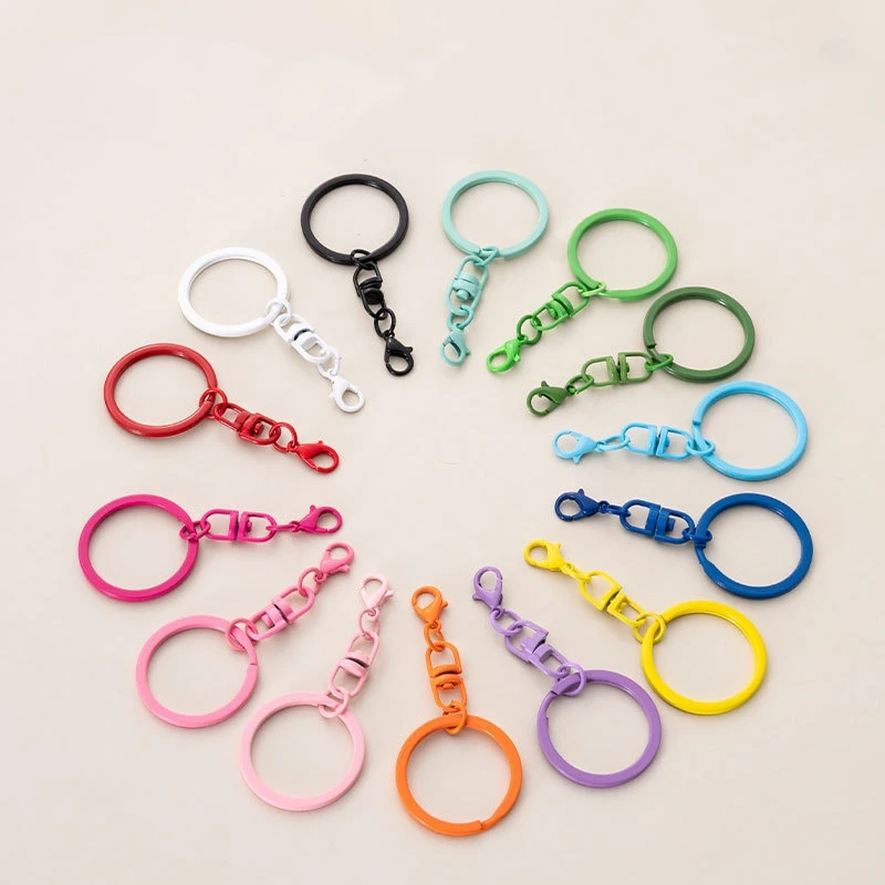 5/10pcs Lobster Claw Clasps Hooks Keychain Ring For DIY Key Chain Jewelry Accessories Findings Craft Material Supplies Wholesale