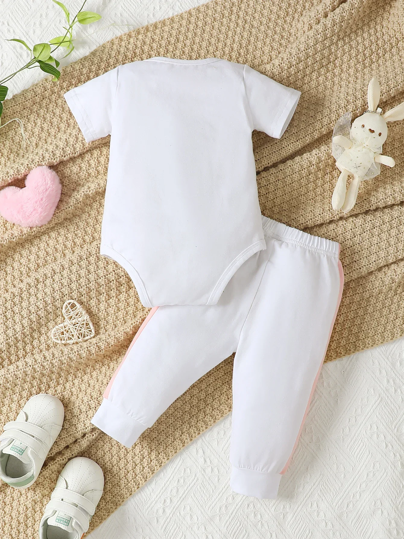 Baby Clothing Set for Kid Boy Girls 3 -24 Months Cute Letter Printing Short Sleeve Long Top Pants Newborn Fashion Casual Outfit