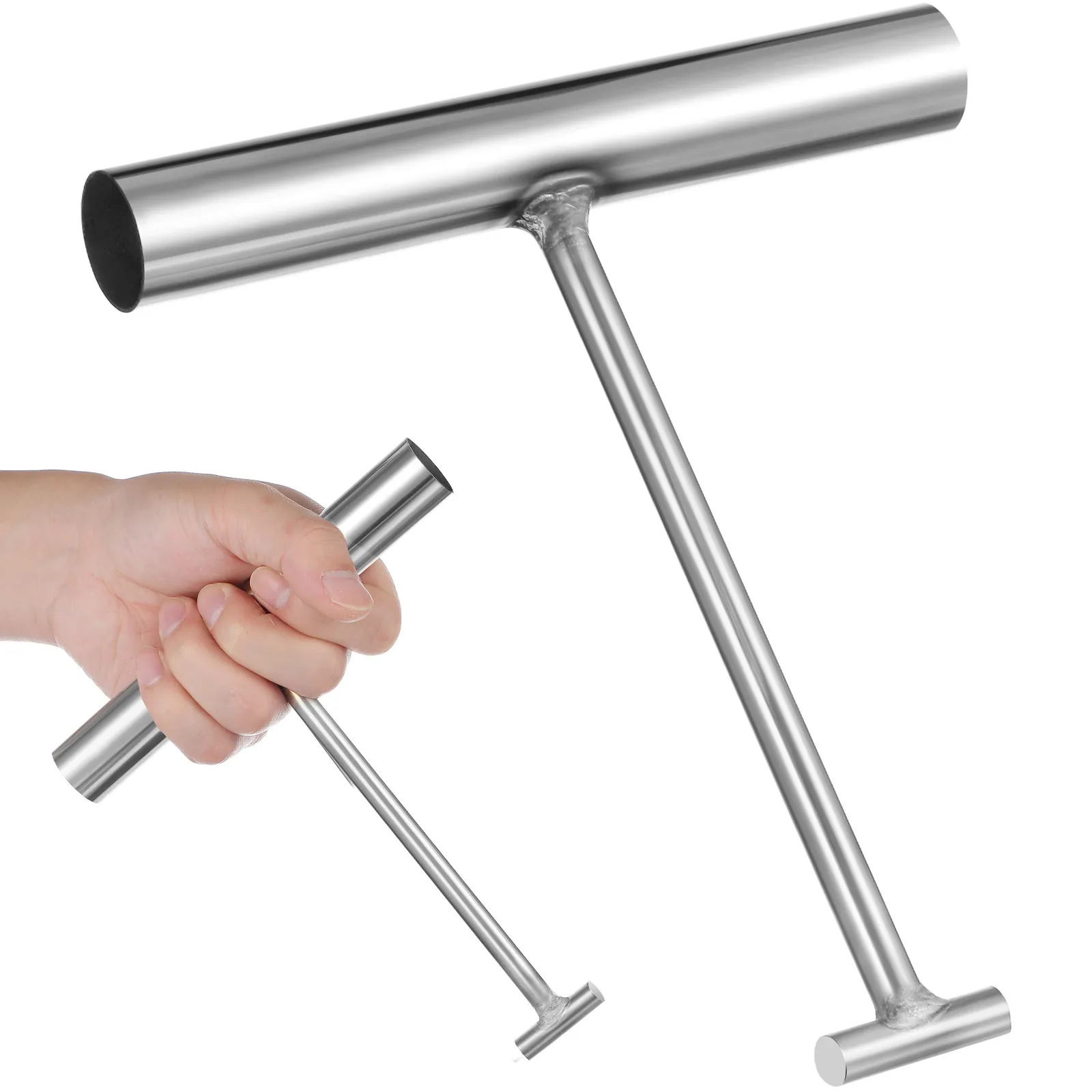 Manhole Hook Stainless Steel Heavy Duty Manhole Cover Lifting Tool Multi Functional Pull Hook for Outdoor Drain Grate and Door