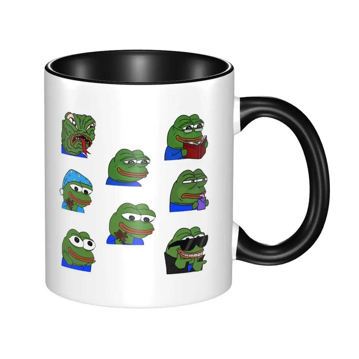 

Monkas Pepe The Frog Mug Funny Ceramic Coffee Cups Tea Mugs Milk Cup Drinkware Gift for Woman Man