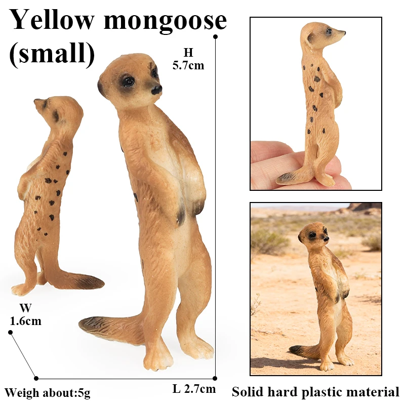 Oenux Simulation Neue Wilde Tierfiguren Stehende Wüsten-Meerkatze Otter Nutria Modell Actionfiguren Kinder-Lernspielzeug Geschenk – Detail 7