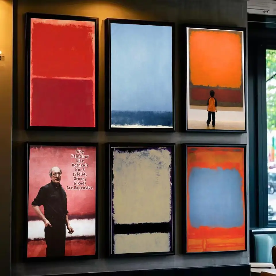 Mark Rothko Classic Vintage Poster Poster Waterproof HD Wall Art Decal Self-Adhesive Aesthetic Decor For Home Living
