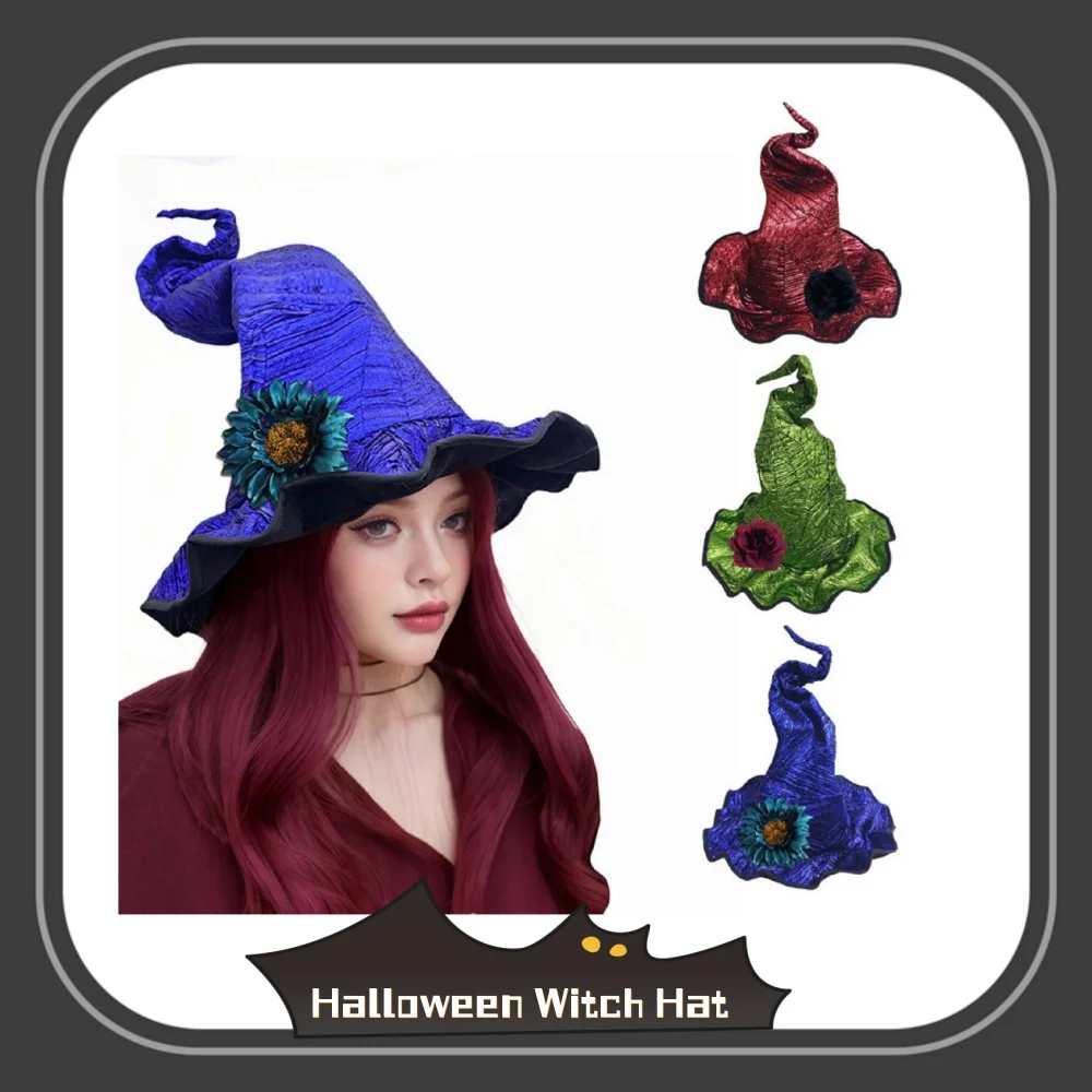 

Halloween Party Accessory - Twistable, Adjustable Witch Hat Adult Wizard Hat Stage Witch Cosplay Hat Home Decor Witch Hat