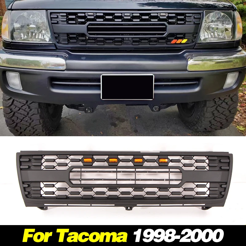 Front Bumper Grill W/Lights Auto Parts Accessories Decoration Fits For Toyota Tacoma 1998-2000 Grille