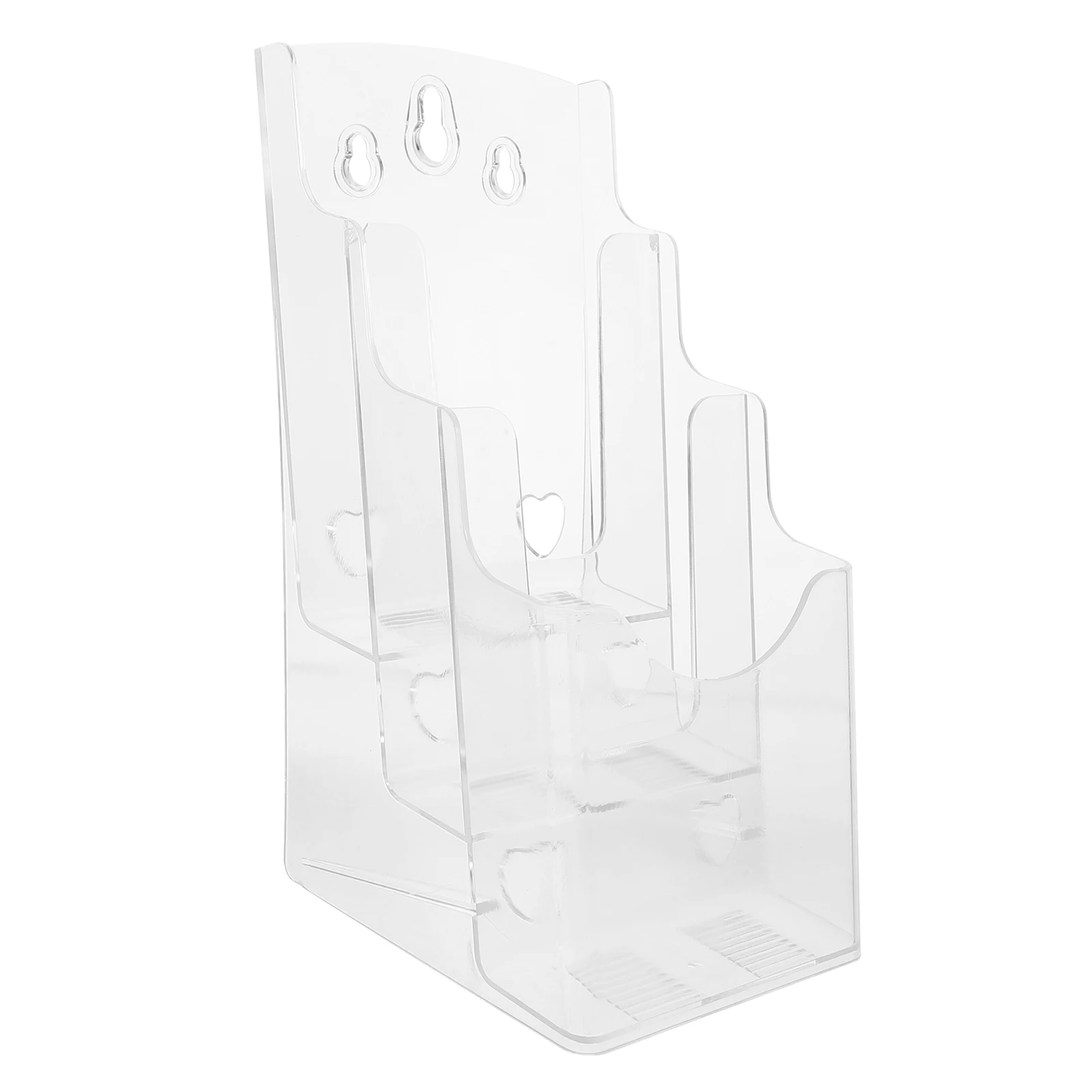 Prateleira dobrável A6 Suporte para documentos transparente Suporte para exibição de revistas Desktop Pamphlet Office