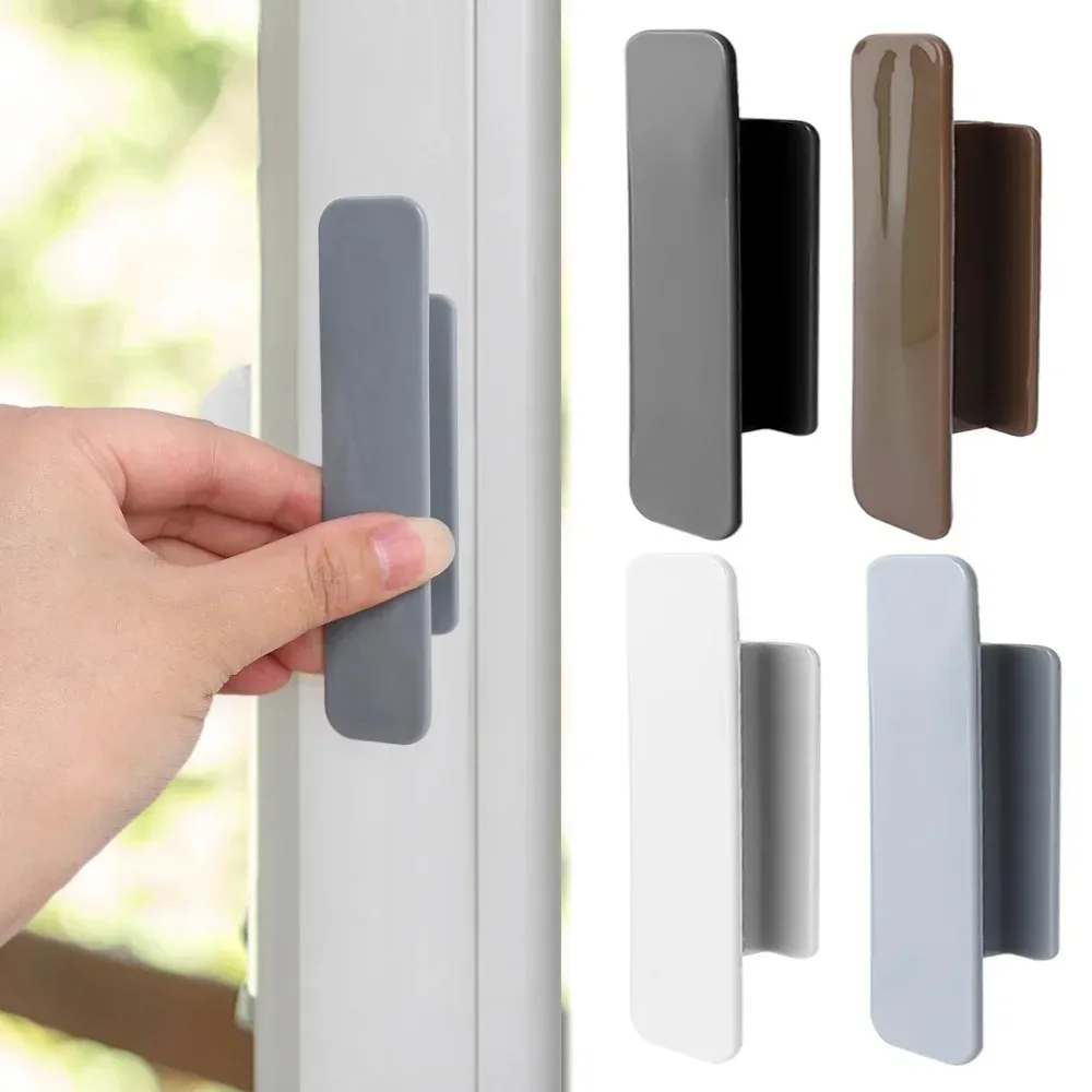 2PCS Auxiliary Door Handle Self-adhesive Door Wardrobe Handle Organizer Paste Open Auxiliary Device Sliding Door Effortless