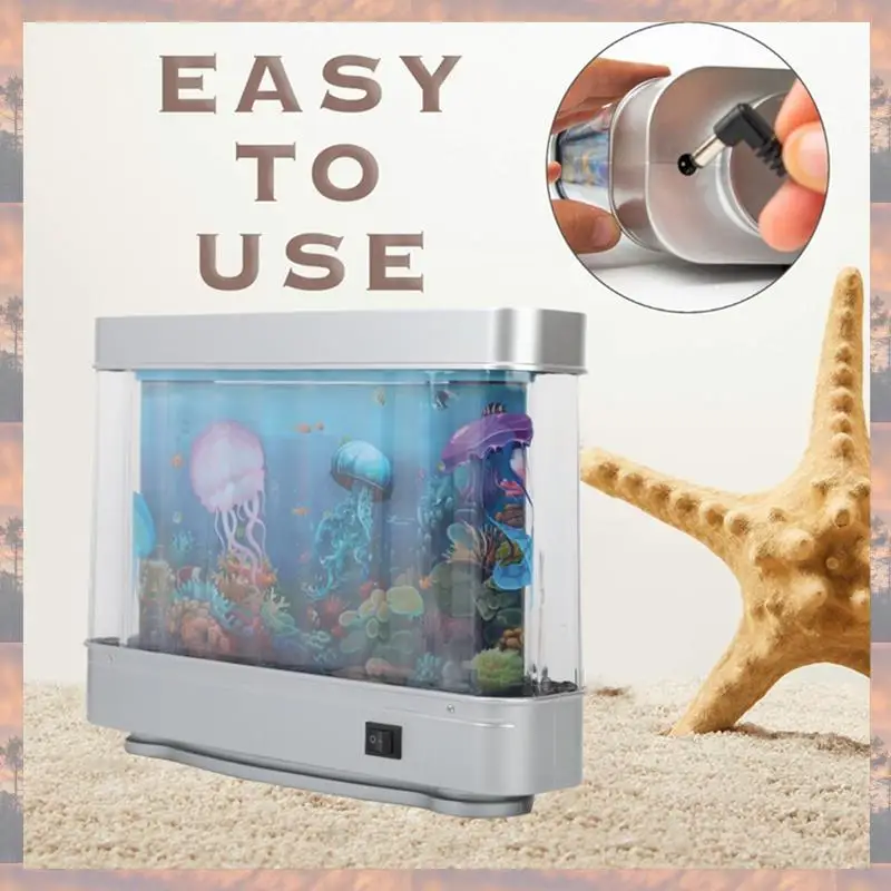 2025 Trend Simulated Fish Tank Lamp Aquarium Tank Decorative Night Light Virtual Ocean Dynamic LED Table Lamp Room Decor