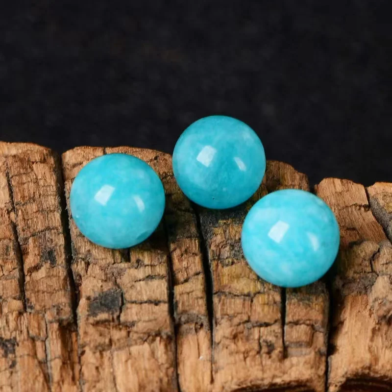 4A Natural Amazonite Handmade Crystal Single Bead