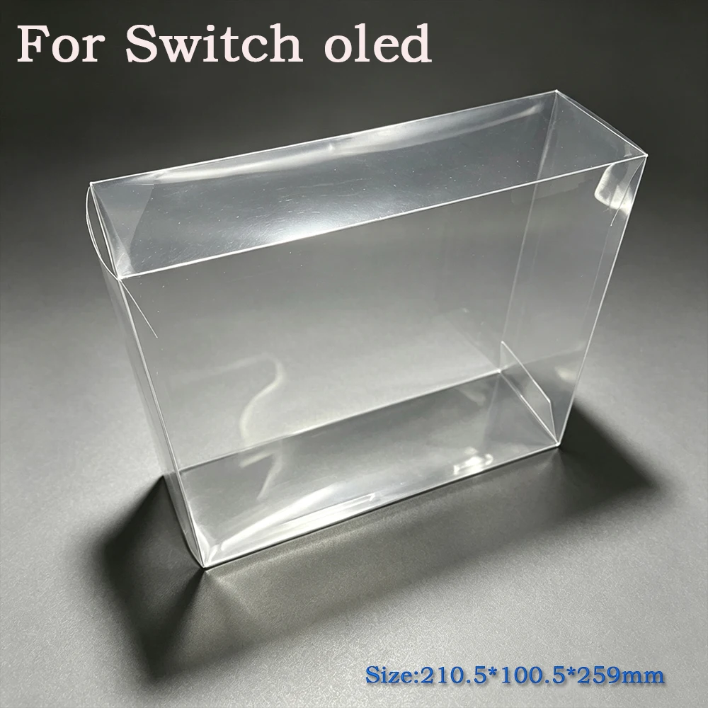PET Clear Protective Display Storage Box Dust‑Proof Anti‑Scratch For Switch OLED Splatoon 3  Only Clear Box Included