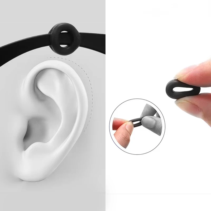 Anti-slip Silicone Ear Grip Glasses Anti-slip Fixed Rings Ear Hook Stopper Bracket Fastener Accessories Eyewear Holder