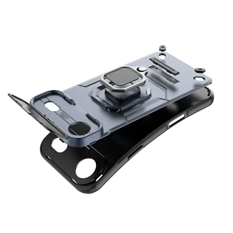 Voor iPhone 17 Air Case Slide Camera Telefoonhoesje Voor iPhone 17 Air iPhone 17 Pro Max Cover Armor PC Schokbestendige achterkant Cases