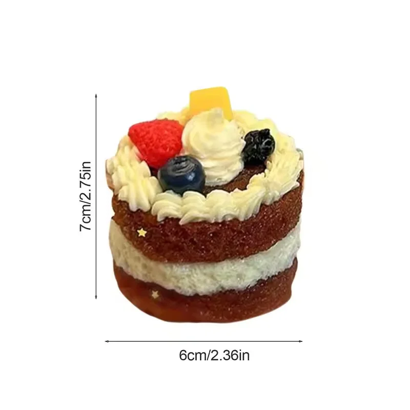 Jouet à presser pour gâteau, petit gâteau, boule anti-Stress, simulation douce, jouet de gâteau d'anniversaire, activités sensorielles à montée lente pour anniversaire Holida