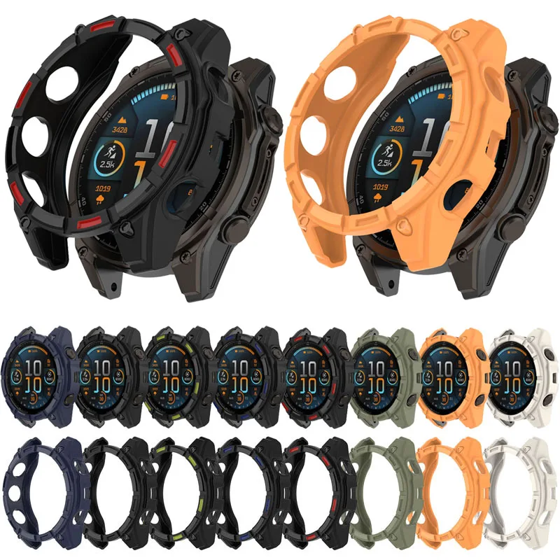 TPU Hollow Case สําหรับ Garmin Fenix 8 51 มม.กันชนป้องกันสําหรับ Garmin Fenix8 47 มม.43 มม.สมาร์ทนาฬิกากรอบ