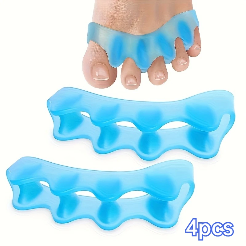 4pcs Silicone Toe Pads, Unisex, Soft and Shock-Absorbing, Anti-Slip and Anti-Wear, Lightweight Insoles