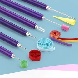 6pcs Quilling Paper Pen Scrapbooking Rolling Manual Craft DIY Origami PVC Handle Slotted Structure Practical Quilled Tool Simple