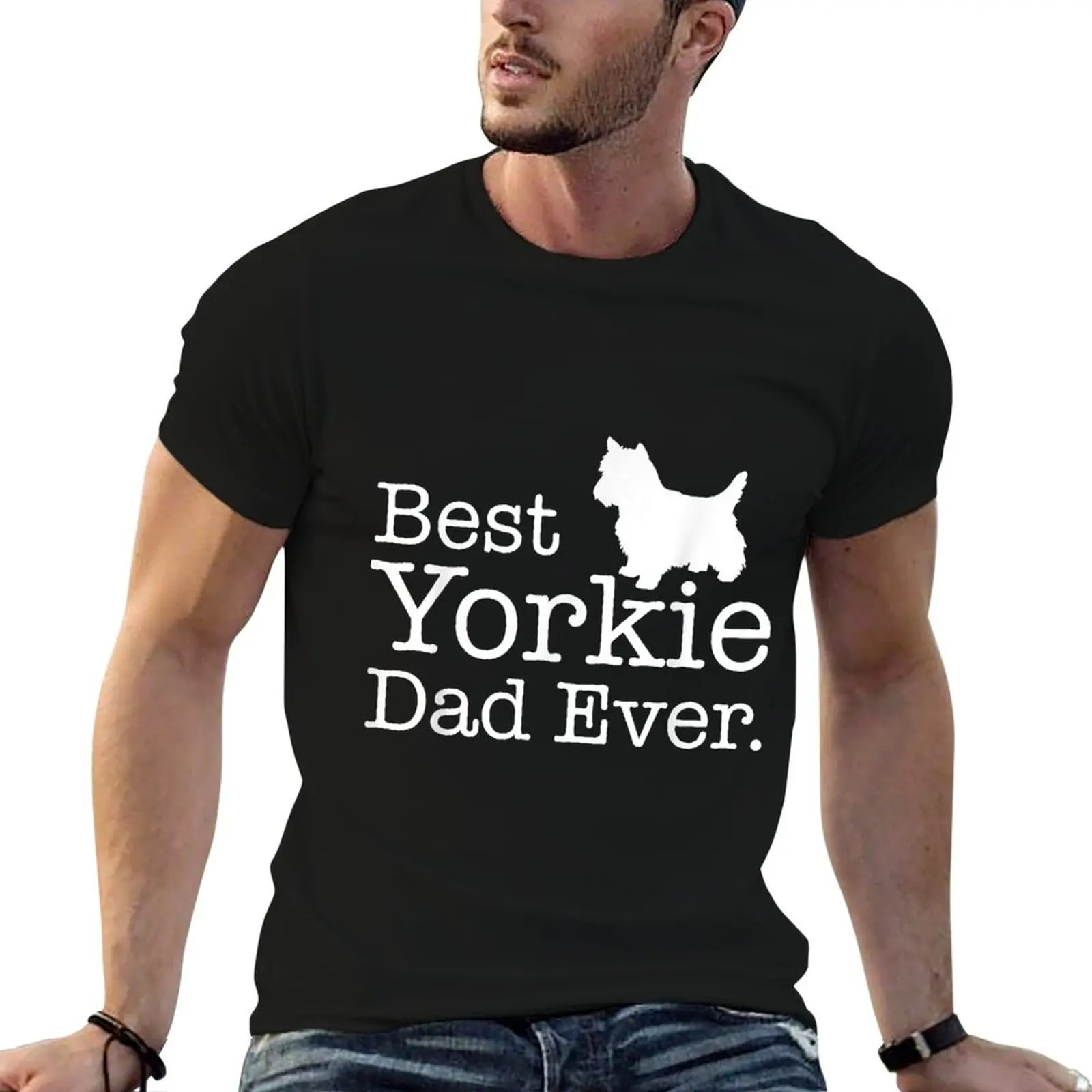 Best Yorkie Dad Ever Yorkie Gifts for Men Yorkie Dog Lovers T-Shirt Quick Dry Light Sports T-Shirt
