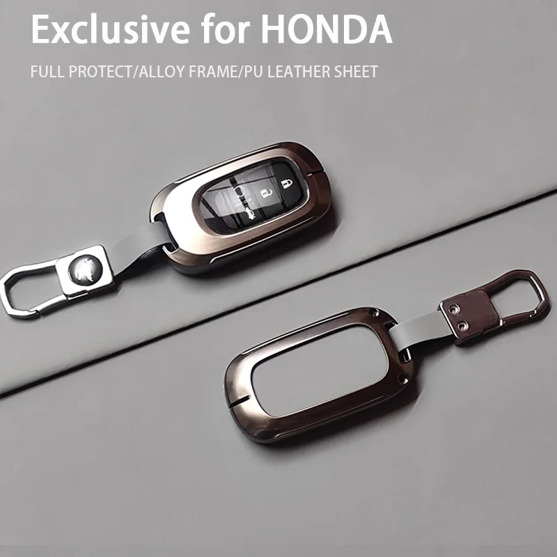 Zinc Alloy Car Remote Key Case Cover For Honda Accord Civic 11th 2022 2023 2024 HR-V CR-V Pilot Sport SI EX 2 Buttons Luxury