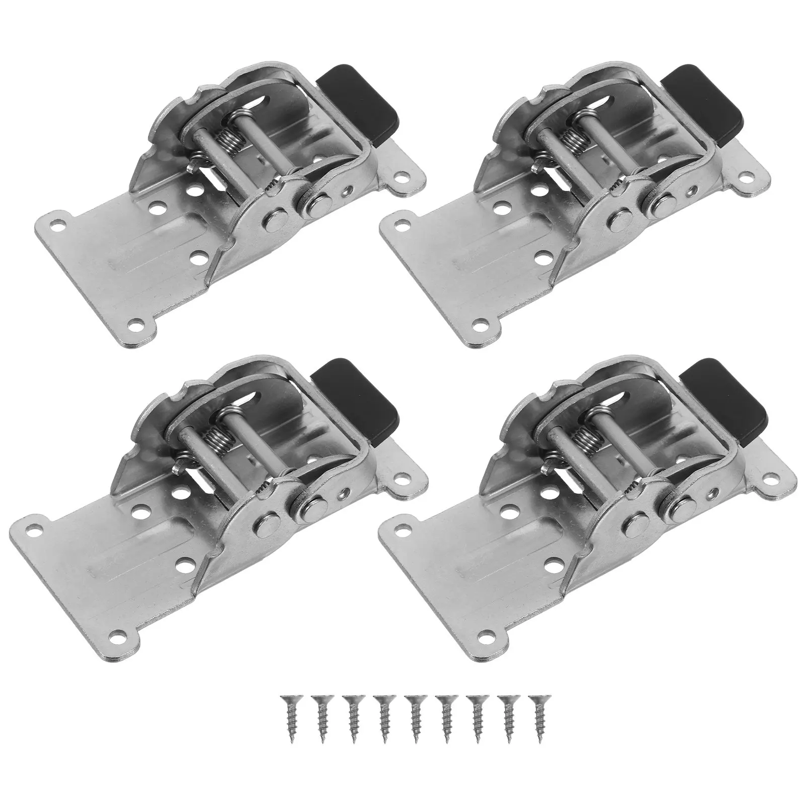 4Pcs Folding Brackets Heavy Duty Self Lock Table Legs Hinges Stainless Steel Folding Locking Support for Furniture Cabinets Beds