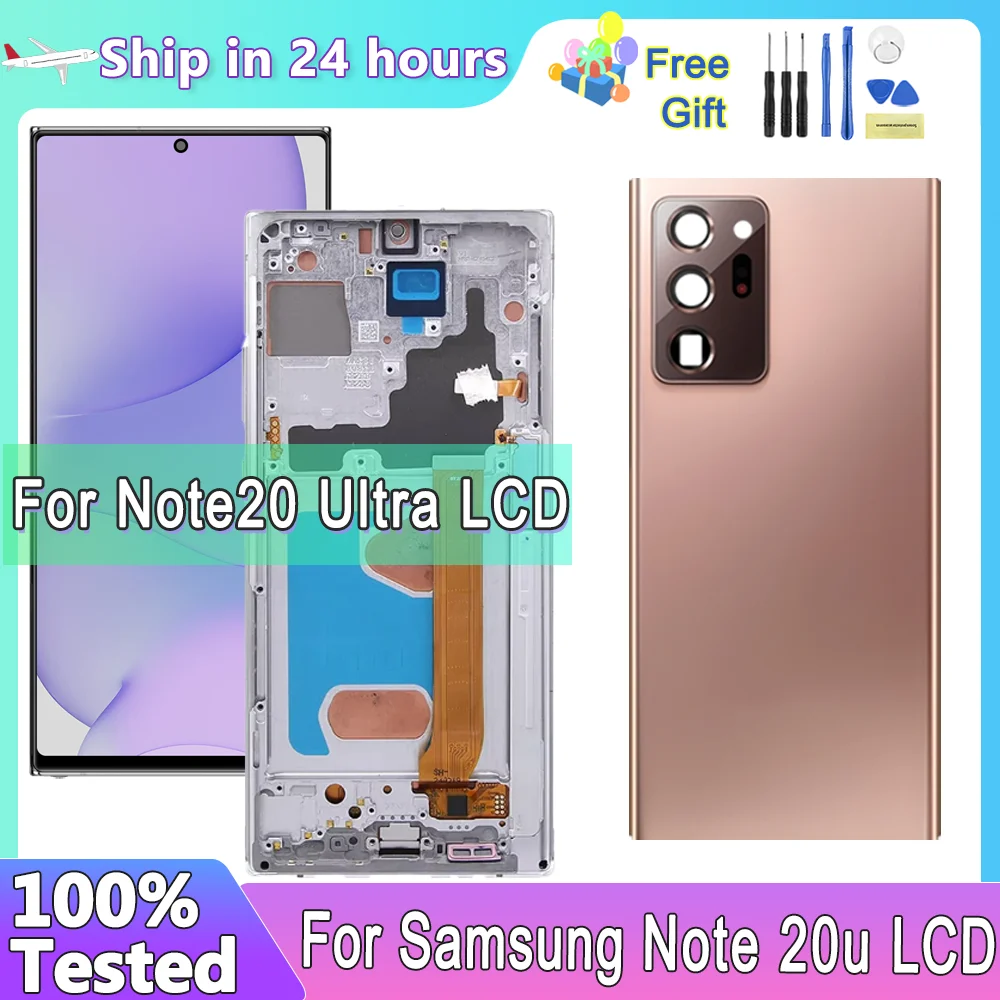 New TFT For Samsung Note20 Ultra 5G N986B Screen LCD Touch Screen Frame For Samsung Note 20 Ultra 4G N985F Display Replacement