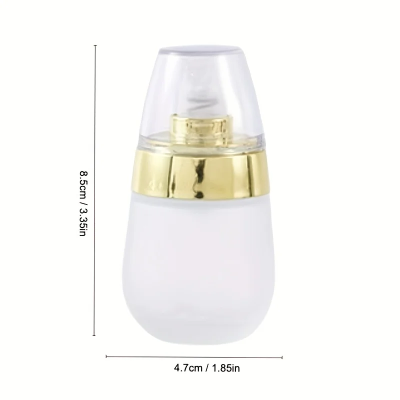 30ml Refillable 1oz Vacuum Frosted Glass Bottle for Makeup, Face Cream, Lotion, and Ointments - Travel-Friendly with Pump and Ca