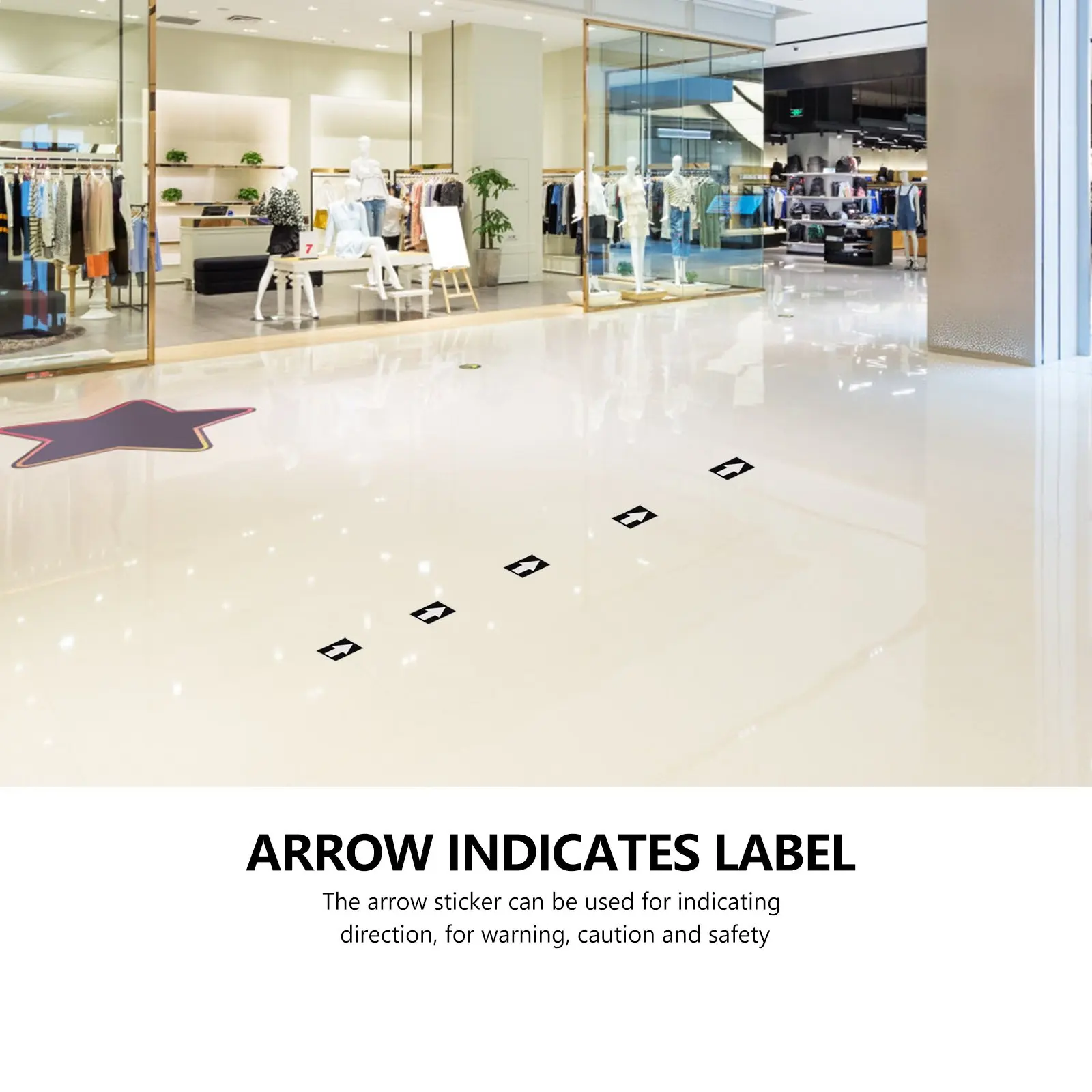 

10Pcs Safety Arrow Decal Indicator Sticker for Office Gym School Warehouse Traffic Flow Warning Sign Usage