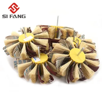 1 Stuk 150Mm * 6Mm As Gemonteerde Sisal & Schuurlinnen Haren Polijsten Borstel Wiel Voor Hout Primer metalen Schuren