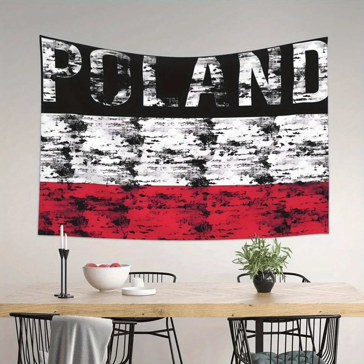 Polish Flag Artwork Pattern Digital printing polyester wall hanging tapestry decorative Living room bedrooms background gift