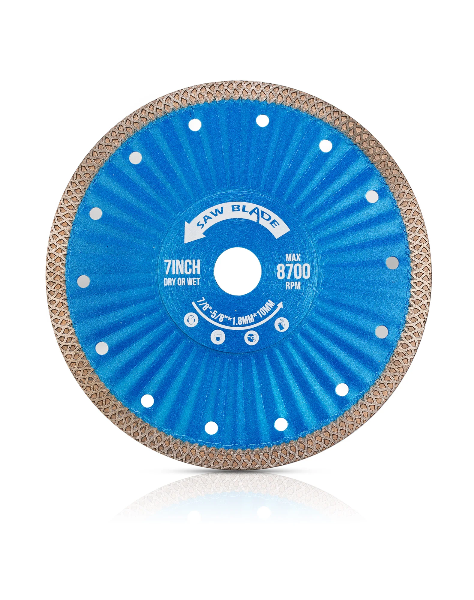 D105-180mm Turbo Tile Blade Porcelain Cutting Disc For Granite Marble Ceramic Tile