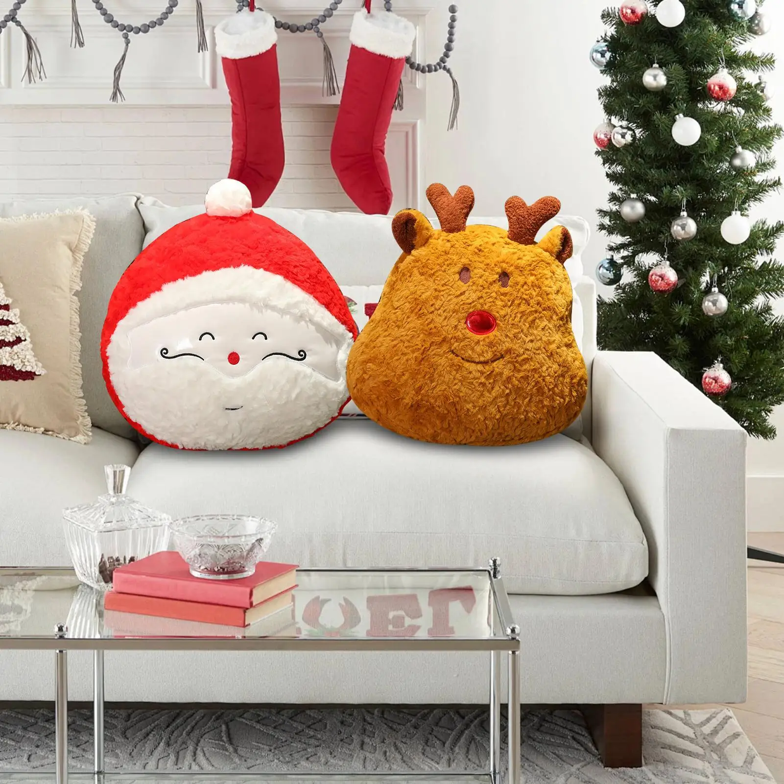 عيد الميلاد وسائد فخمة زينة الشتاء عيد الميلاد على شكل رمي الوسائد للمنزل غرفة المعيشة غرفة نوم الأريكة أريكة الطرف النوم #2