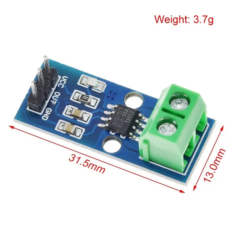 ABQU 2X Hall Current Detection Module TZT ACS712 30A Sensor for Arduino DIY Electronics Robotics Projects