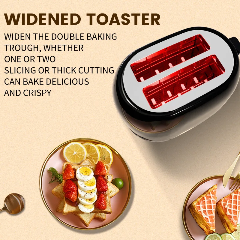 Retro Design Stainless Steel Electric 2 Slice Hamburger Waffle Sandwich Bread Toaster